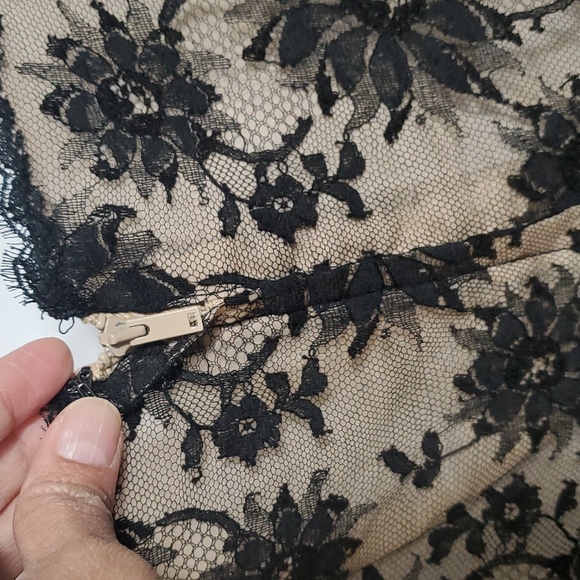 Oscar de la Renta | Vintage Black Lace Top Sz 10 - Picture 6 of 12